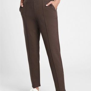 ATHLETA Venice Heathers Pintuck Pant Small Petite, SP - Brown